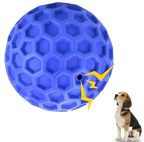 AHEJIOO Hundeball Unzerstörbar aus Naturkautschuk - Hundespielzeug Ball, Squeaky Dog Balls, 8cm