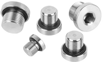 1pc Metric Male Thread 304 Stainless Steel Hex Socket ED Sealing Ring Flange Inner Hexagon Bolt Oil Water Pipe Fitting ICXLPMC(M8x1)