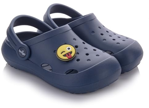 LEMIGO Leichte Kinder Clogs Eva mit Pin Jungen und Mädchen Gartenschuhe Badelatschen Hausschuhe G. 23-36 EU, 880 Lemigoose