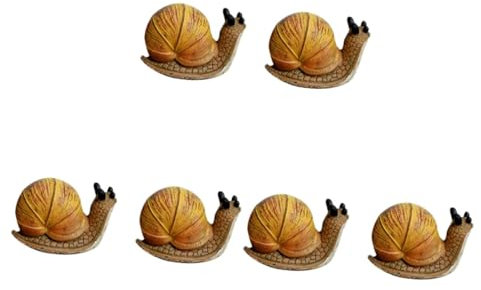 Toddmomy 3 Set Ornamento Di Lumaca in Resina Piccolo Decorazione Figura Di Lumaca Conchiglia Arredamento Casa Scultura Di Lumaca Figure Di Lumache Del Giardino Decorativo Cachi 2 Pezzi*3
