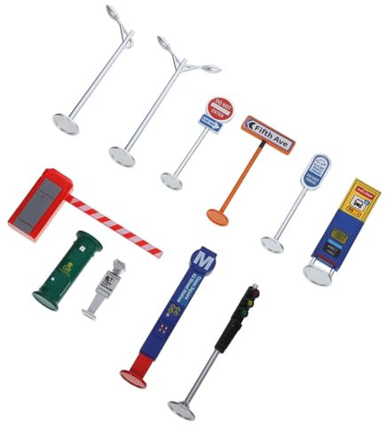 PHENOFICE Panneaux De Signalisation Miniature Panneaux De Rue De Jouets Apprentissage Modèle Simulation Jeu De De Route pour Garçon Fille