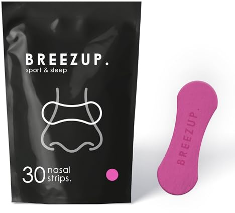 Tiras Nasales Deportivas y para Dormir. 30 unidades. Ayuda a Mejorar la Respiración y el Rendimiento. Adhesivo Resistente. (Rosa)