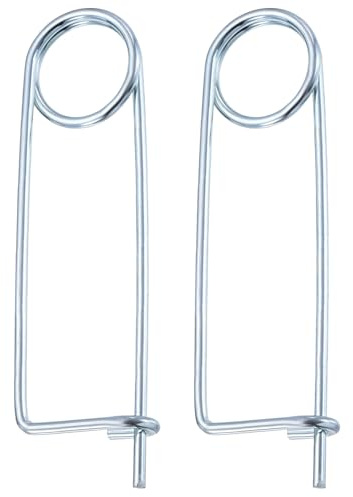 PATIKIL M4x98mm / 0.16x3.86 Spilla A Forma Di Fiocco Spinotto Di Sicurezza Molla Fermo, 2 Pcs Acciaio Blocco Rapido Spilla A Fiocco Fermo Per Fattoria Giardino Prato Gancio Attacco