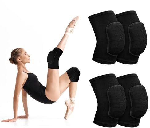flintronic Ginocchiera Pallavolo, 2 Paio Ginocchiere Morbide, Elastico Ginocchiere Pallavolo Unisex, Ginocchiera Elastiche Antiscivolo, Protezione del Ginocchio Sport per Danza Pallavoli Yoga (S)