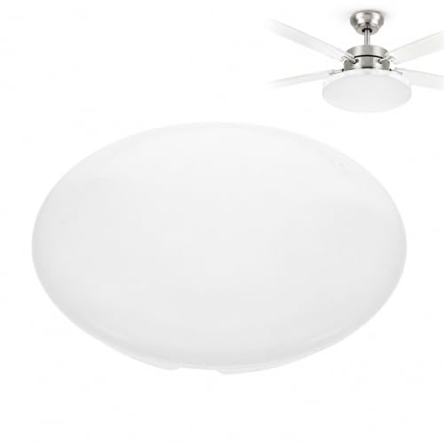 VALICLUD Abat-Jour Champignon en Acrylique Translucide 19 CM de Diamètre X 2 CM de Hauteur Diffuseur Rond pour Ventilateur de Plafond Remplacement Plafonnier Éclairage Intérieur et
