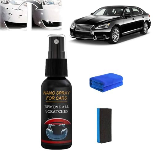 Nurafix Auto Spray Kratzer Entfernen, Nurafix Nano Spray Auto Kratzer Entferner, Auto-Beschichtungs- Sprays für Glanz und Schutz, Quick Effect Coating Agent Sprays, Autopolitur für Auto (30ML-1PC)