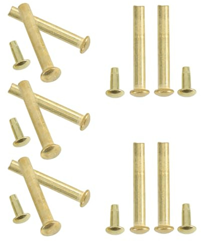 Remache de Reparación de Abanico Plegable Dorado 10 Juegos | Clavillo Abanico, Acero Inoxidable, Reparación y Recambio, Ajuste Estable, Instalación Sencilla