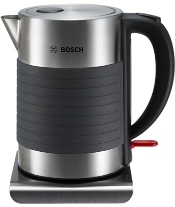 Bosch Silicone Stainless Steel Electric Cordless Kettle, TWK7S03GB, Black