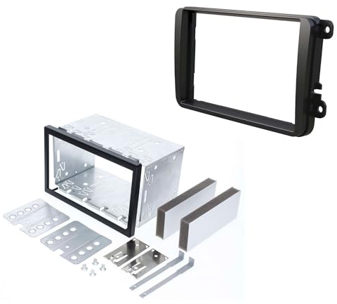 Audioproject A177 - Autoradio Doppel DIN ISO Radioblende inkl. Einbauschacht kompatibel für VW Golf 5 6 Passat EOS Skoda Octavia 2-DIN