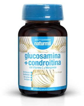 DietMed Naturmil | Glucosamina + Condroitina - 60 Cápsulas | Con Vitamina C y Manganeso