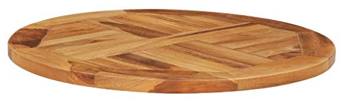 WooDlan - Tabla giratoria de Madera Maciza de Teca Utilizada para Servir Queso, Aperitivo, antipasti, Madera, Diameter 30 cm