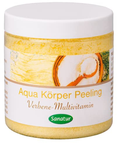 Sanatur Aqua Körper Peeling Urmeer-Salzpeeling mit Verbene, Sonnenblumenöl und Vitaminen 1er Pack (1 x 250 g) Für jeden Hauttyp geeignet