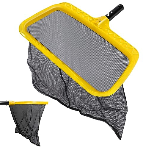MASTERTOP Pool Kescher, Tiefkescher Feinmaschig Algenkescher, Poolreinigung Bodenkescher mit Verstärktem Kunststoffrahmen für Teich, Spas, Fischteich, Schwimmbad, Wasserpark