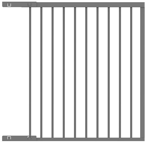 Geuther Verlängerung Türschutzgitter Easylock Plus I Anthrazit, 72 cm Metall I stabile Erweiterung für Treppenschutzgitter ohne Bohren I Kinderschutzgitter Zubehör I Verlängerungsstück Schutzgitter