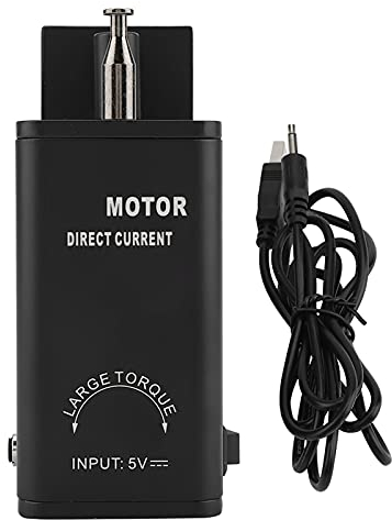 Uadme DC 5V Grillmotor Aus,Aluminium Grillmotor mit akku Verstellbarer Außengrillmotor Low Power Low Noise Mit USB Kabel Geeignets,Für Grillabende Im Freien Picknicks Camping Usw