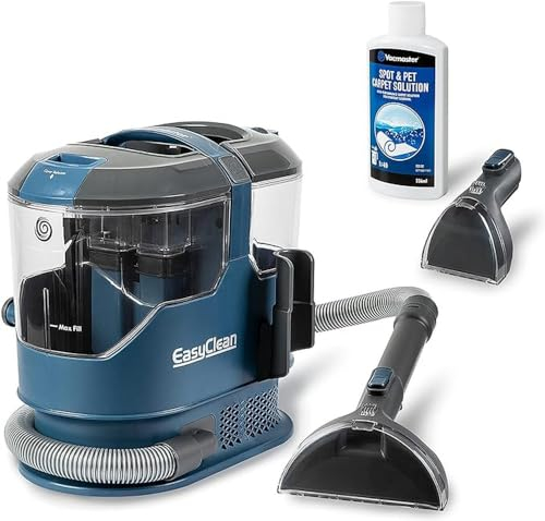 Vacmaster SCA0801 Aspirador de alfombras Limpiador de Manchas Multisuperficie para Alfombras, Moquetas, Tapicería, Escaleras y Coche | Incluye fórmula y accesorios 800 W