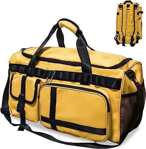 Vagbalena Herrenreisetasche Damenreisetasche Sporttasche Großer Crossbody mit Schuhfach und feuchtigkeitsresistentem Fach Reiseschwimmtasche Handtasche Gepäcktasche (Gelb,Eine Größe)