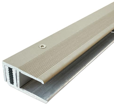 ufitec Profilsystem für Parkett- und Laminatböden - für Belagshöhen von 7-16 mm - viele Farben lieferbar (Abschlussprofil | 100 cm lang, Bronze Hell)