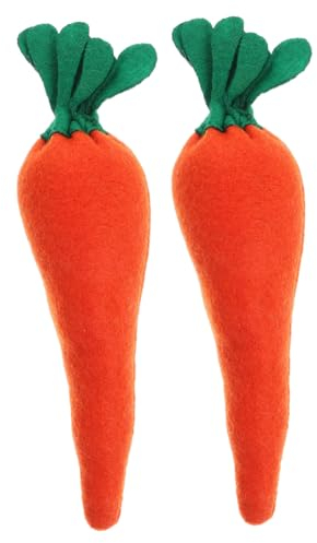 Alipis 2 Stück Stoff Karotten Deko für Ostern Orange Gewebe Plump Gefüllt zum Aufhängen an Wand oder Fenster