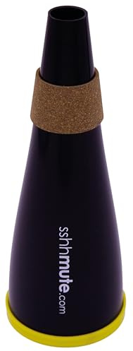 Sshhmute Trumpet Practice Mute, Practice Aids for Cornet & Trumpet Music Players, Brass Instrument Accessories for Adults & Kids, Music Gadgets for Beginner & Student, Cork Seal, Yellow