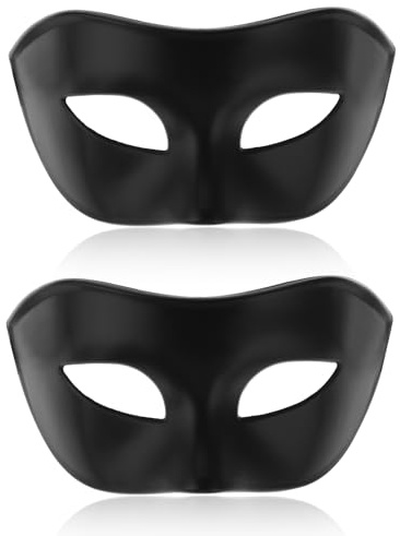 Sibba 2x Venezianische Maske Herren Maskerade Schwarze Masken Maskenball Retro Augenmaske Halloween Maskerade Kostüm Maske Fasching Verkleidun Frauen Masquerade Venezianischen Mask Mardi Gras Cosplay