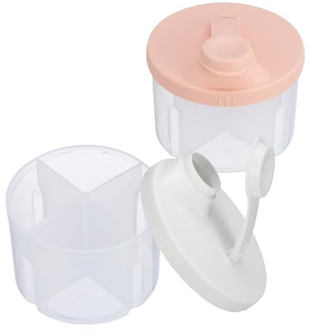 saerryor 2Pcs Milk Powder Dispenser with Snap-On Lid, Formula Powder Pots, Non-Spill Portable Milk Powder Container Milk Powder Storage Outdoor Food Container for Travel Outdoor