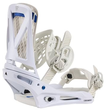 Burton Genesis White - Fijación de Snowboard para hombre, talla S, color blanco