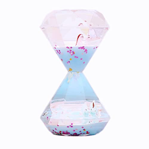 Minuteur de Sablier Liquide, Liquid Motion Timer Bubblert Lampe à Lave Colorée Fidget Toy Sablier Jouet à Mouvement Liquide Jouets Sensoriels pour Relaxation, Soulager Stress, Apaisant (Bleu)