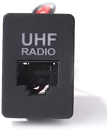 Car UHF Radio Socket Dashboard Switch Panel RJ45 UHF Radio Pass Through Adapter Mic Socket Connector - (A)