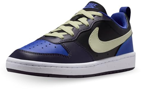 Nike Court Borough Low Recraft (GS) Zapatos de Ocio para niños Black/Olive Aura/Cave Purple/D 37.5