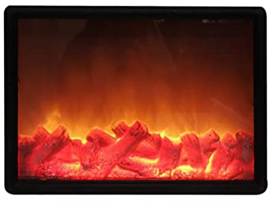 LED Fireplace Lanterns Decorative Flameless Portable Lantern Battery and USB Operated LED Flame Lamp for Table Window and Terrace Indoor/Outdoor Use No Heater Function Includes 1 Lantern