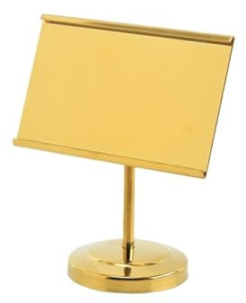 FENGJISUN Visitenkartenständer Für Karten Goldhalter Büro Desktop Kartenständer Visitenkartenhalter Organizer Namenskartenständer Visitenkarten Zeigen(Gold,9x10.5cm)