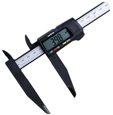 GLJTUO Micrometro, Calibro Digitale Elettronico da 300 Mm, Calibro A Corsoio in Plastica LCD, Calibro A Becchi Lunghi, Calibro per Diametro Interno Ed Esterno, Strumenti di Misu,200mm Long Jaw-1
