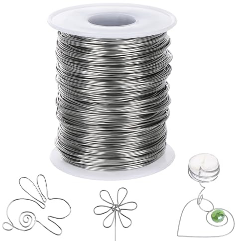 1 Rolle 304 Edelstahldraht, 100 Meter x 0,8 mm Modellierdraht, Biegbarer Edelstahl Draht Silberdraht Zum Basteln mit Spule, Basteldraht für Bailing-Draht, Modellierdraht, Schmuckherstellung