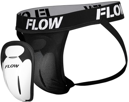 Flow Fightgear Premium Tiefschutz Suspensorium - Für Kampfsport, Kickboxen, Hockey, Baseball - Herren