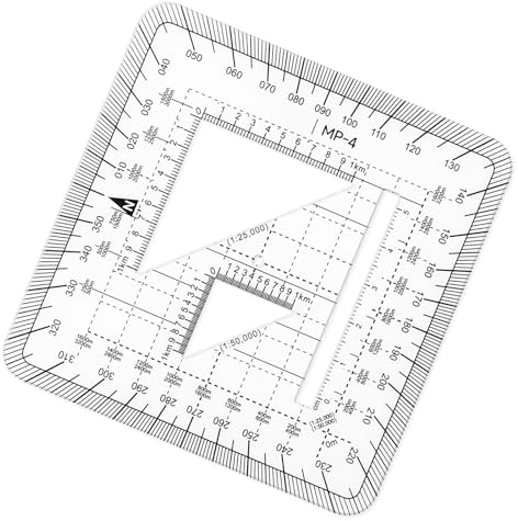 Doppel-Mess-Winkelmesser, Lineal, Messwerkzeug, 10 x 10 cm, für Ingenieure, Architekten, geografisches Studium und Zeichenwerkzeug