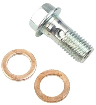XRBAPZL Set leve frizione Bulloni freno per motocicletta M10 x 1,25, viti per tubo, bulloni banjo, universali per pinza e frizione, pompa a pedale(One hole B)