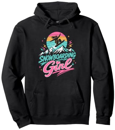 Snowboarder SNOWBOARDING GIRL Girls Children Snowboard Pullover Hoodie