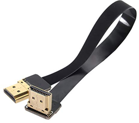 cablecc CYFPV FPV - Cavo piatto HDMI maschio ad angolo 90D HDMI maschio HDTV FPC per FPV HDTV multicopter fotografia aerea (20 cm)