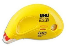 UHU Lot de 3 rollers de colle jetable permanentDRY & CLEAN ROLLER 6.5 mm