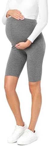 Be Mammy Leggins Premamá Cortos BE20-228 | Shorts premamá suaves y elásticos para embarazo, ideales para deporte y uso diario