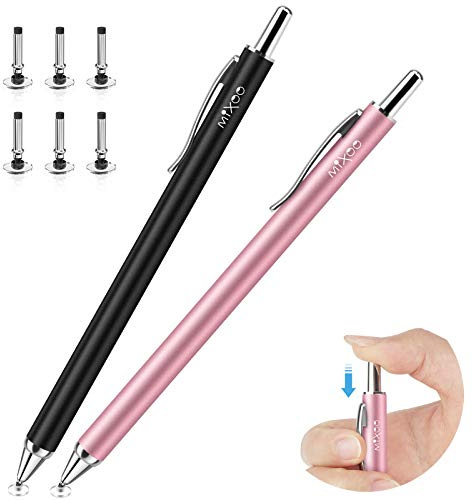 Mixoo Switch Stift, Tablet Stift für Alle Tablets, Touchscreen Stift Universal Stylus Pen mit 6 austauschbaren Disc-Tipps, kompatibel mit iPad, Smartphones, Huawei, Samsung Galaxy Tablet