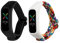 kwmobile 2x Sportarmband kompatibel mit Oppo Band Sport Armband - Sport Ersatzarmband Set aus Nylon für Fitnesstracker - Schwarz Mehrfarbig
