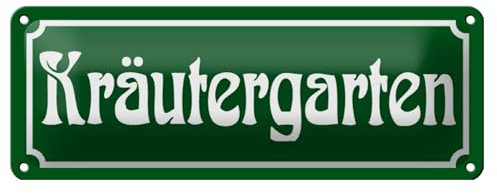 Femer Cartel de chapa para jardín de hierbas, 27 x 10 cm, eneldo, orégano, cocina, metal, cartel decorativo