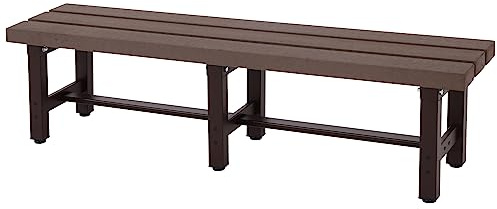 Mendler Alu Gartenbank HWC-K60 wetterfest WPC 150cm braun | Bank, Parkbank, Sitzbank, Balkonbank