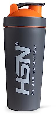 HSN Shaker We Are Nutrition! Acero Inoxidable | 739ml | Gris | Vaso Mezclador con Óptimo Sistema de Mezclado en la Tapa, Cierre Anti-Fugas | Sin Olores | Fácil Limpieza