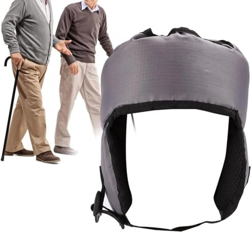 RoMukA Casque de sécurité pour Protection de tête, Chapeau Anti-Chute pour Personnes âgées, Chapeau Anti-Chute, Chapeau en éponge Doux et Respirant, Protection de tête réglable pour Personnes âgées