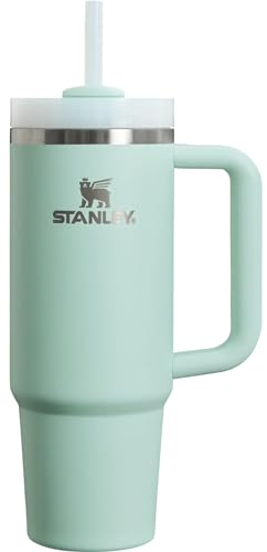STANLEY Quencher FlowState H2.0 - Bicchiere termico sottovuoto in acciaio inox con coperchio e cannuccia, per acqua, tè freddo o caffè (menta, 850,5 g)