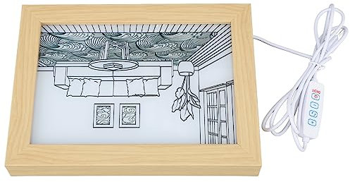 TYCIONG Japanischer Anime-Stil Dekorative LED-Lichtmalerei, Leuchtmalerei mit 3 Beleuchtungsmodi, USB-Stecker (groß)