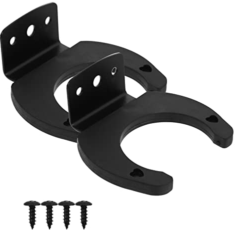 Stück Mikrofonhalter, Mikrofon-Wandhalter, Mikrofon-Hakenhalter, Wandhalterung, Mikrofonklemme, Mikrofon-Clip-Haken mit Schrauben, Ständer (Größe: 2 Stück) (einfarbig, 2 Stück)